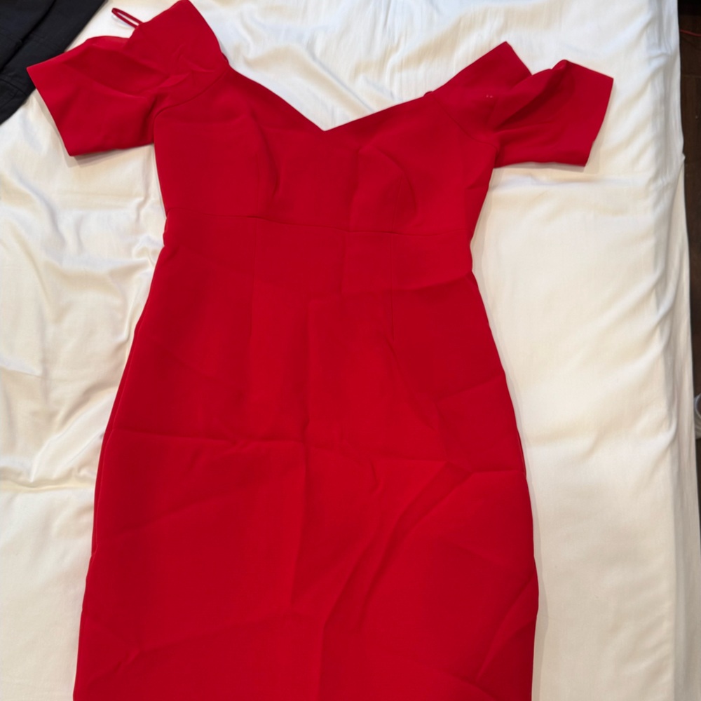 red maxi dress